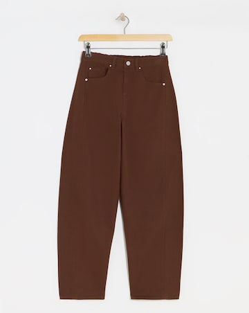 Toffee Tapered Barrel Leg Jeans