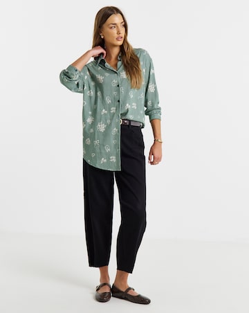 Simply Be Stripe Linen Mix Boxy Shirt
