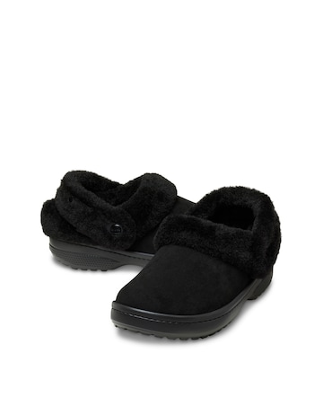 Crocs Black Classic Unfurgettable Vegan Suede Clog - Standard Fit
