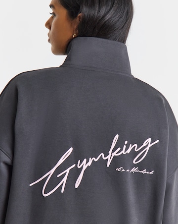 Gym King Script Mindset 1/4 Zip Funnel Neck