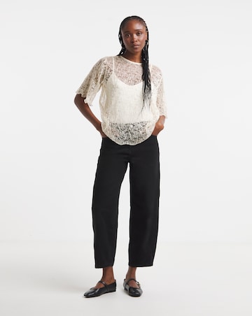 Simply Be Champagne Lace Boxy Top