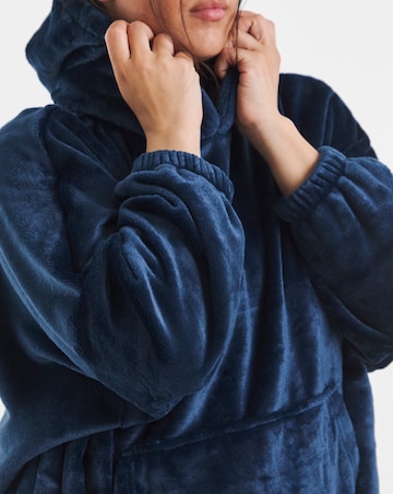 Pretty Secrets Plush Fleece Oversized Hooded Lounge Dress With Elasticated Cuffs
