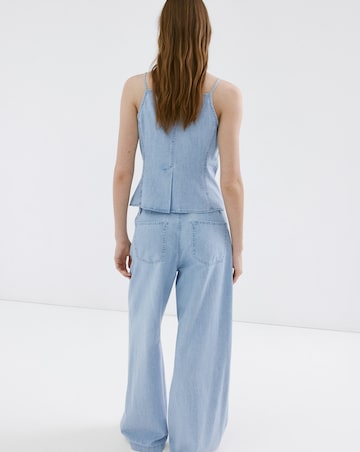 Mango Wide Leg Mid-Rise Jeans