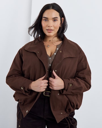 Chocolate Faux Fur Collar Parka Jacket