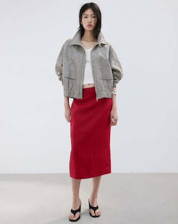 Mango Linen Midi Skirt