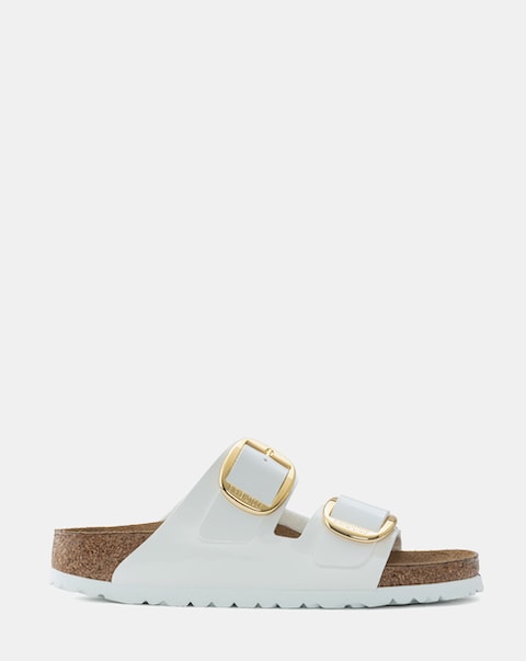 Birkenstock Arizona White Big Buckle Sandals - Standard Fit (D)