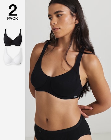 Slimma 2 Pack Cotton Wired Full Cup Bras B-G