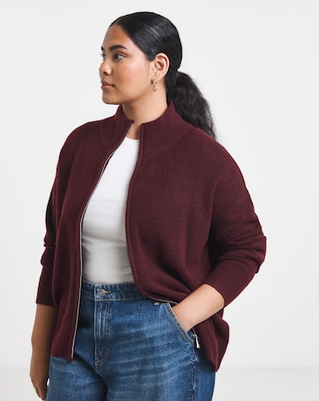 Sponge Zip Through Funnel Neck