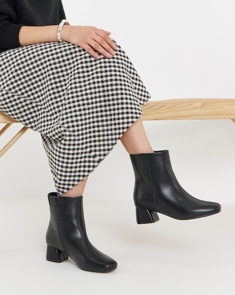 Carmella Block Heel Ankle Boots - Extra Wide Fit (EEE)