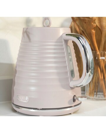 Salter Ripple Rapid Boil Kettle & Salter Ripple 4 Slice Toaster - Pink Bundle