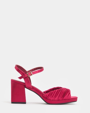 Eve Pleated Two Part Platform Heels - Extra Wide Fit (EEE)