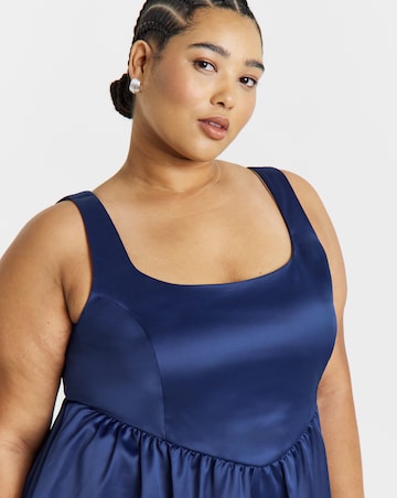 Simply Be Satin Angled Waist Dress