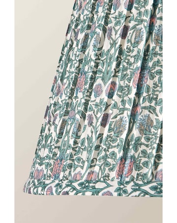 ValueLights Abel Large Tapered Floral Pleated Easy Fit Shade 45cm