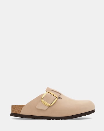 Birkenstock Boston Sandcastle Nubuck Big Buckle Sandals - Standard Fit (D)