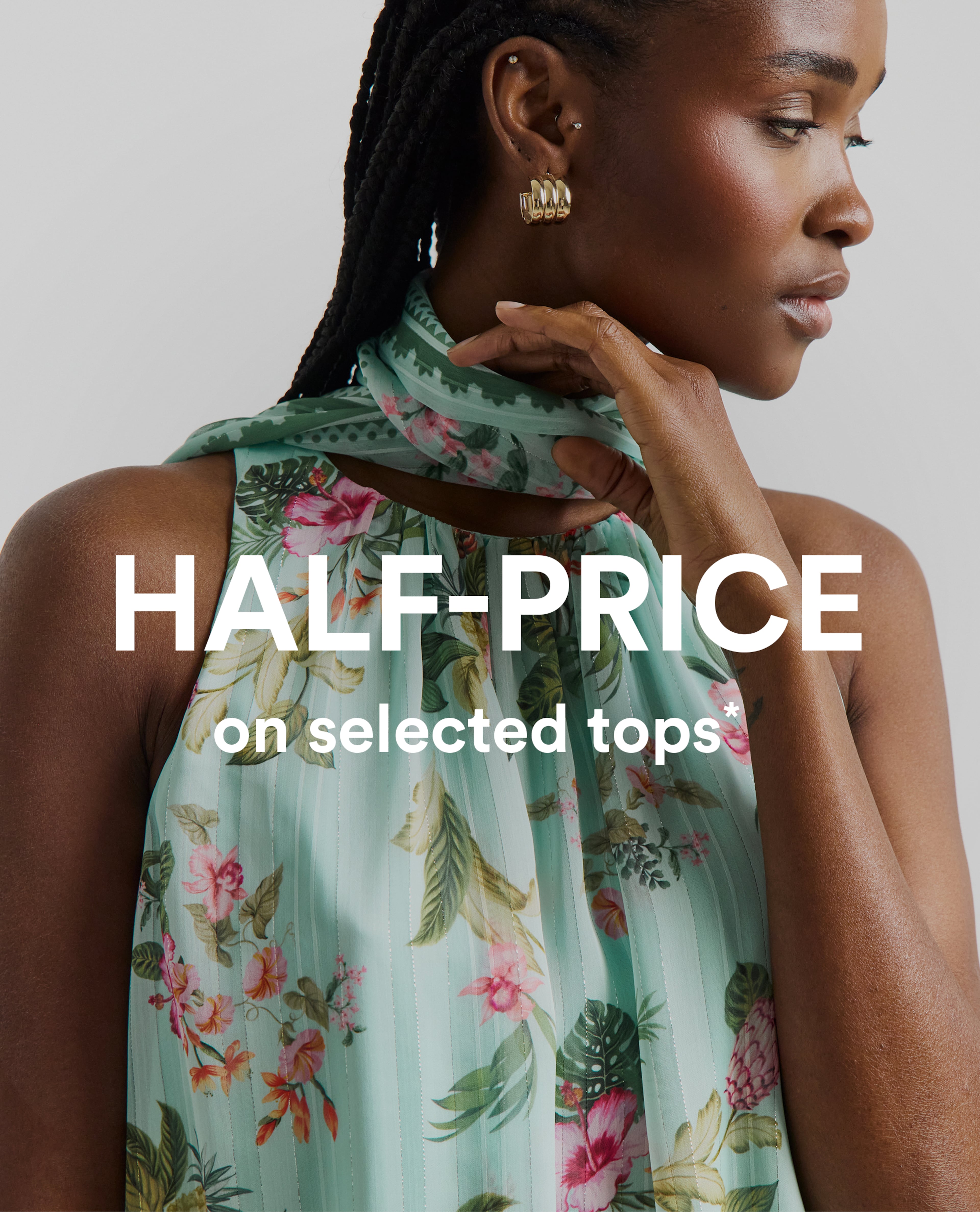 Half-price on selected tops