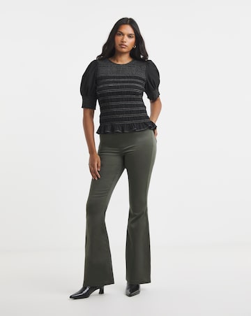 Khaki Flared Weekender Jeggings