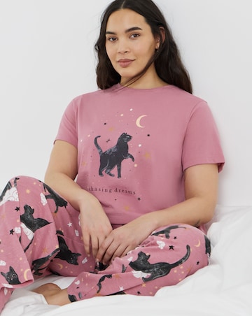 Pretty Secrets Black Cat Pyjama Set