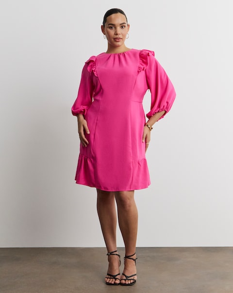 Joanna Hope Frill Shoulder Dress