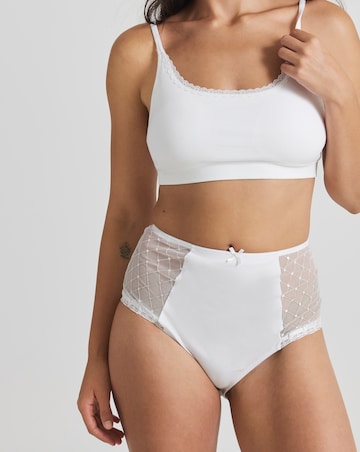 Pretty Secrets (2 Pack) Rachel Embroidery Deep Briefs Black/White