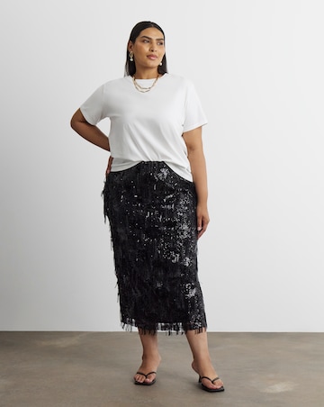 Joanna Hope Tassle Midi Skirt