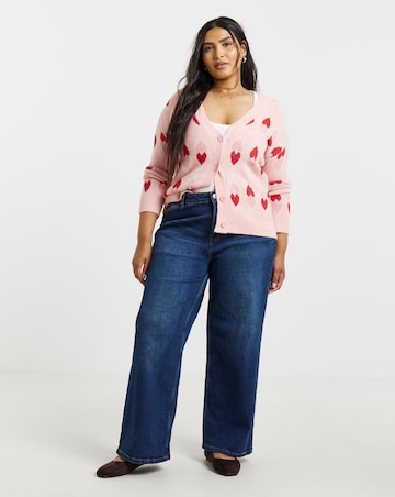 Heart Jacquard Cardigan