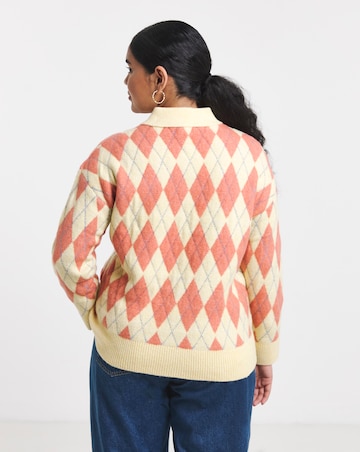 Sponge Argyle Polo Jumper