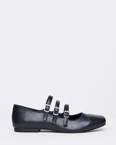 Jemma Multi Strap Mary Jane Ballerina - Extra Wide Fit (EEE)