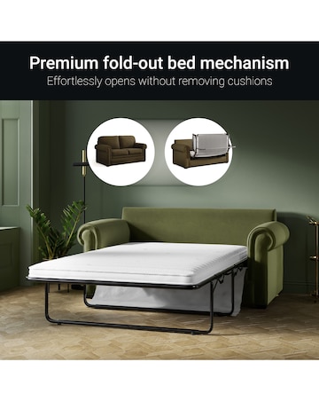 Jay-Be Heritage Luxe Velvet 2 Seater Sofa Bed with E-Pocket Mattress