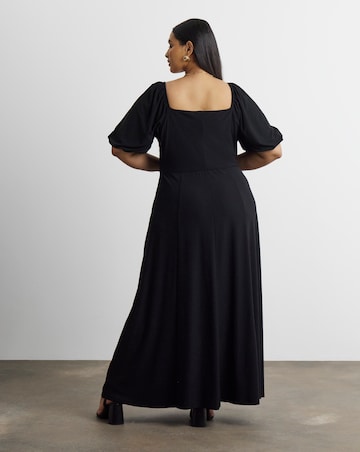 Joanna Hope Contrast Lace Midi Dress