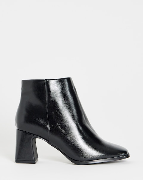 Loise Block Heel Ankle Boots - Wide Fit (E)