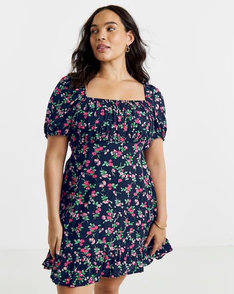 Simply Be Cap Sleeve Tea Dress