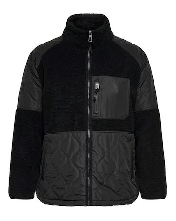 ONLY QUILT MIX FLEECE SHORT JACKET