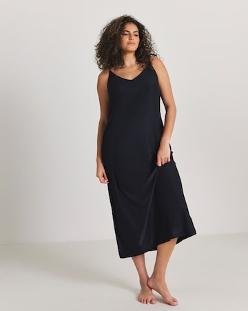 Pretty Secrets 2 Pack Maxi Slips Length 52in - Black/Almond