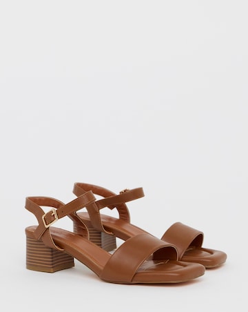 Simply Be Marseille Low Block Heel Barely There Sandals - Wide Fit (E)
