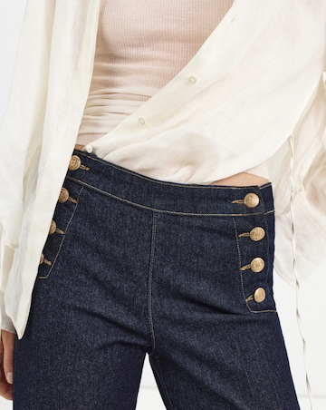 Mango Wide-Leg Jeans With Side Buttons