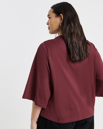 Simply Be Mulberry Kimono Sleeve T-Shirt
