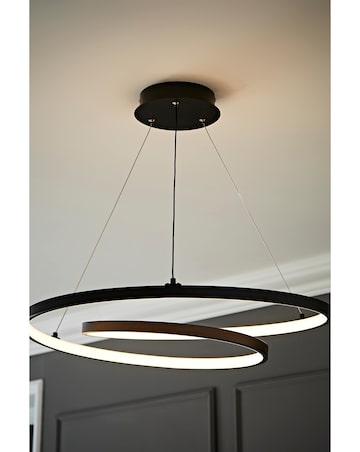 ValueLights Infinity Black Loop Integrated LED Ceiling Light