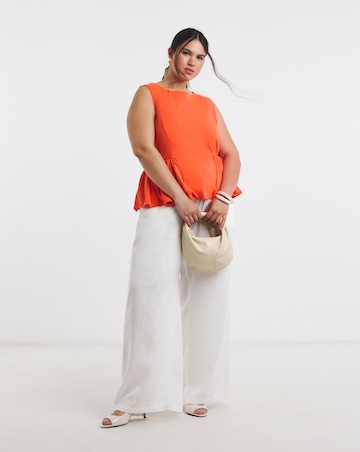 Red Peplum Tank Top