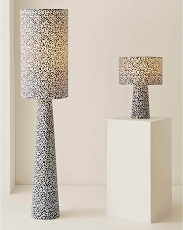 ValueLights Bertie Leopard Print Fabric Table Lamp