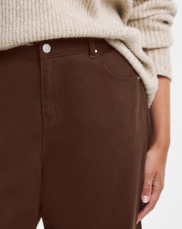 Toffee Tapered Barrel Leg Jeans