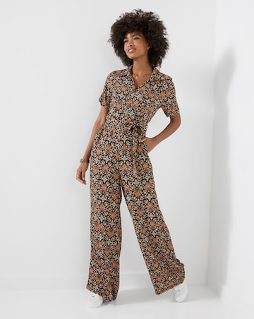 Joe Browns Petite Josie Short Sleeve Zip Front Jumpsuit