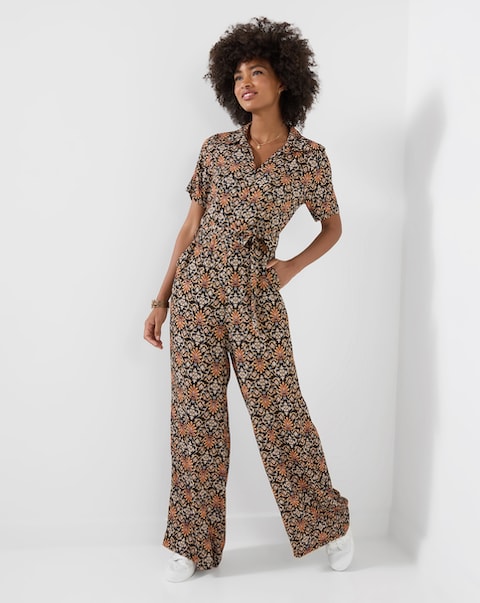 Joe Browns Petite Josie Short Sleeve Zip Front Jumpsuit