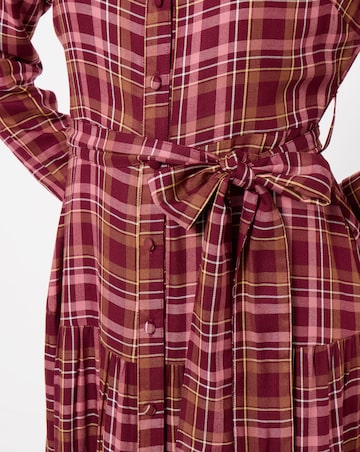 Joe Browns Petite Willow Check Button Through Maxi Dress