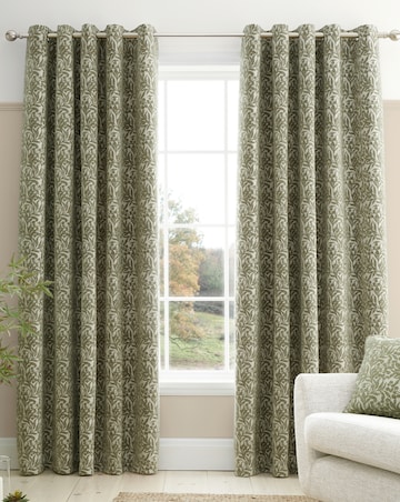 Bianca Chenille Leaves Curtains