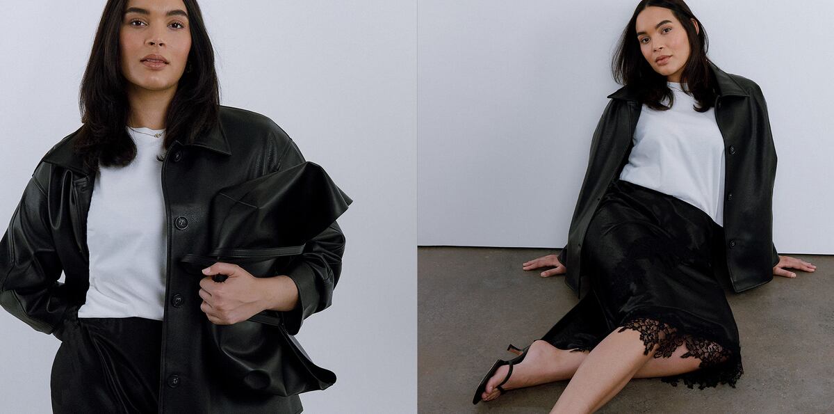 Model wears new season outfit from the New Mod trend