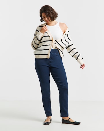 Dark Blue Stretch Slim Pull On Jeggings
