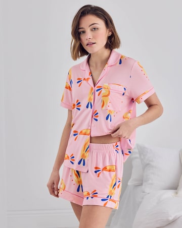 Chelsea Peers Modal Revere Pyjama Short Set Toucan Print