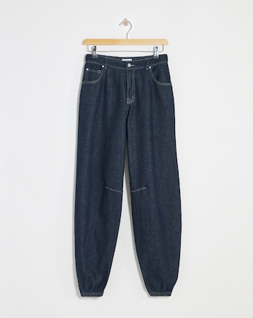 Indigo Cuffed Denim Balloon Jeans