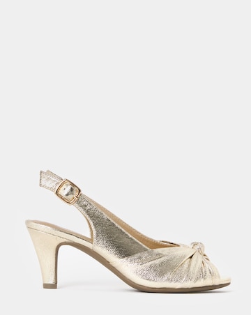 Daisy Knotted Peep Toe Heels - Wide Fit (E)