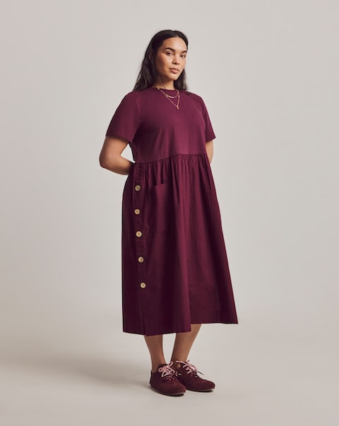 Julipa Button Detail Midi Dress